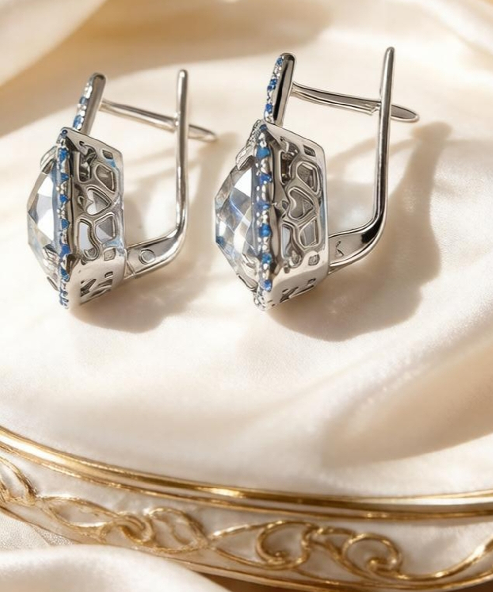Ювелирные серьги из серебра 925 пробы