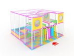 Детский игровой лабиринт «Розовый космос» 24 м² (4,9*4,9*2,9 м)
