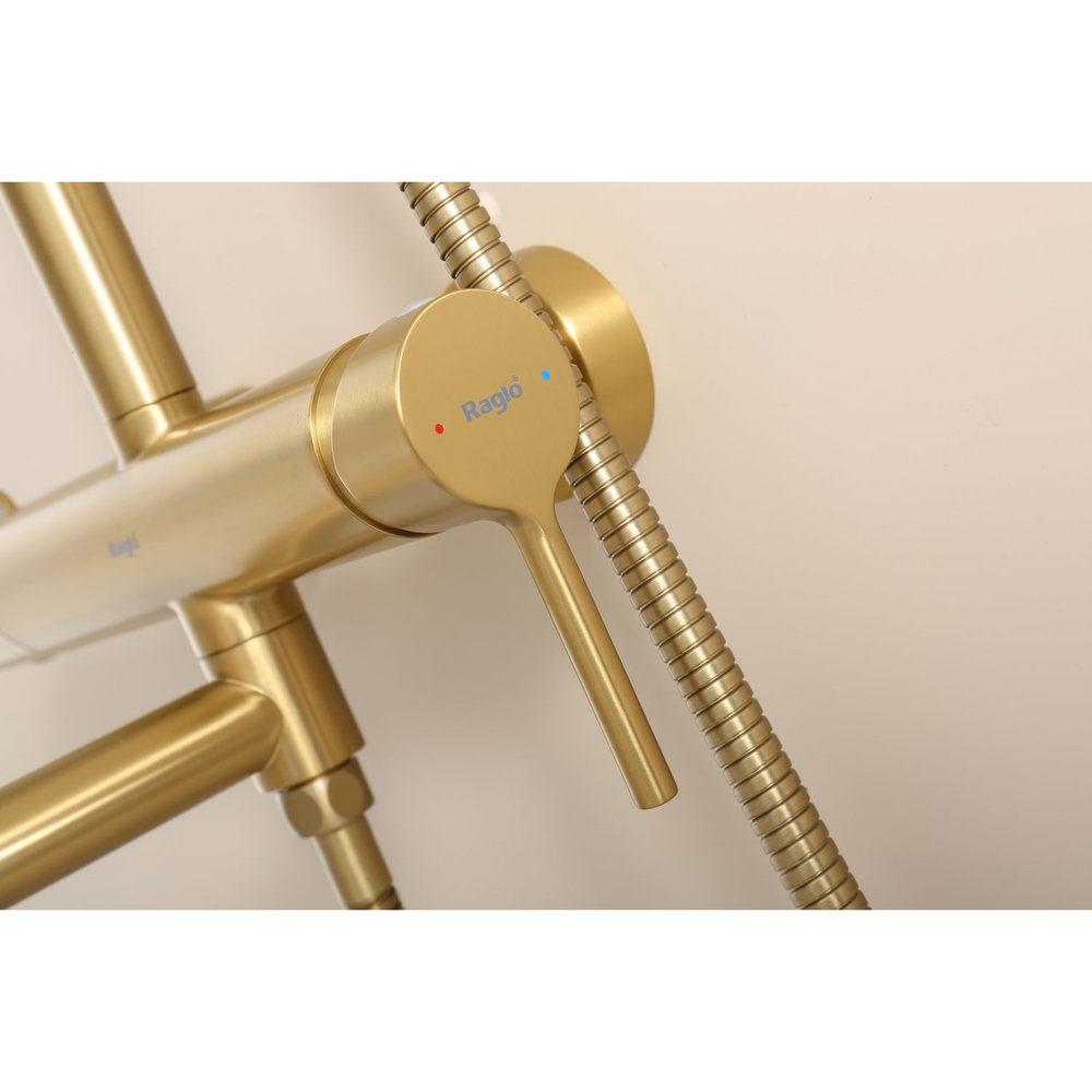 Душевая система Raglo R20.24.03, сатин золотой