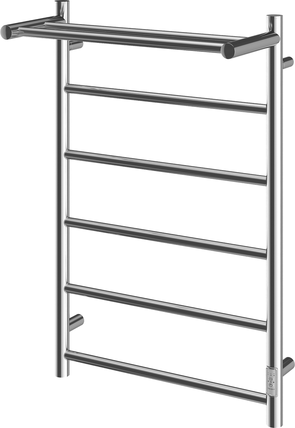 Полотенцесушитель электрический EWRIKA Сафо PN 80x55 см, подключение справа, слева, хром, лесенка, с полкой