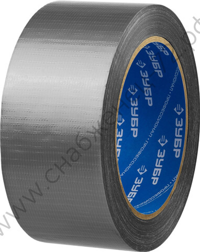 ЗУБР 48 мм, 25 м серая, на тканевой основе, универсальная, Армированная лента, ПРОФЕССИОНАЛ (12090-50-25)