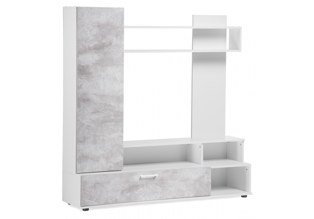 Готовая гостиная Woodville Nigel белый, цемент светлый