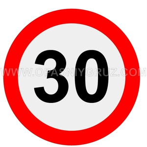 Знак "Ограничение скорости 30" наклейка