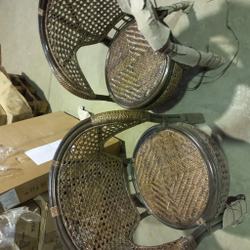 Стол CINDY NEXT (mod. 70-80 MDF) металл/мдф/бук, белый/натуральный, D80х75см