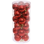 Новогодние шары 6 см (набор 24 шт) «Глянец», красный