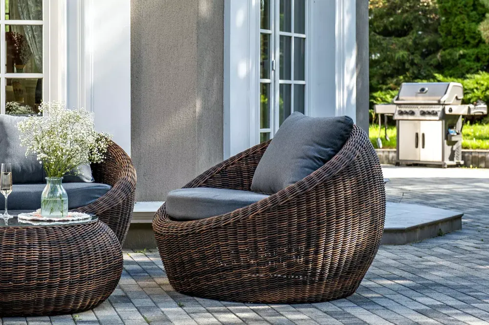 "Барселона" лаунж-зона из искусственного ротанга, цвет коричневый