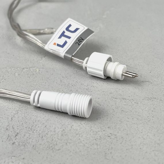 Светодиодная нить 100 синих LED ламп, 10 м., 24В., прозрачный провод ПВХ, LTC (PST100-10-1B)