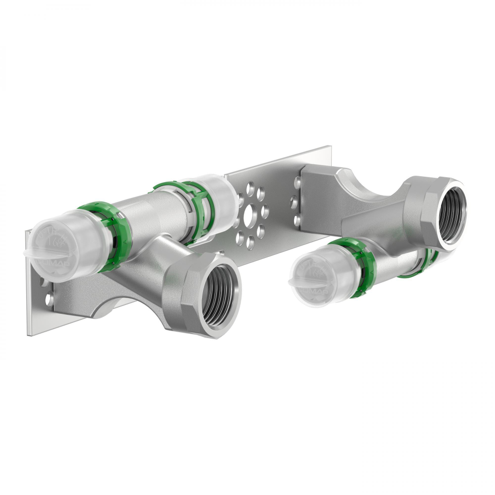 Комплект проходных водорозеток на планке Comap 20 х 1/2* (пресс)