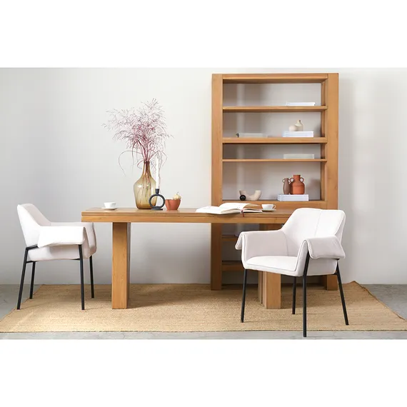 Стул-кресло Luras молочный шенилл