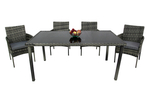 Набор мебели Нестор арт.SFS012-1 серый, серый 3 уп. (стол + 4 стула ротанг серый, подушки серые) "Garden story"