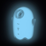 Белый люминесцентный вакуум-волновой стимулятор клитора 8,4см Satisfyer Glowing Ghost