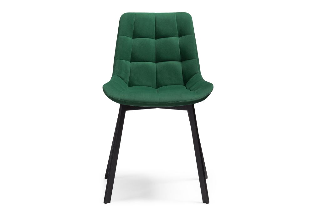 Стул на металлокаркасе Челси черный / зеленый