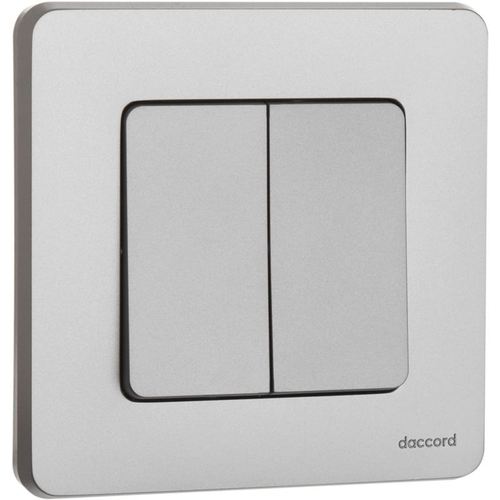 Выключатель 2-кл. Inspiria 10А IP20 250В 10AX механизм алюм. IEK 673622