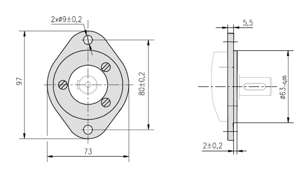 Фланец гидромотора ММ