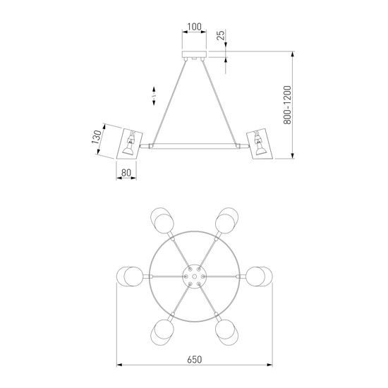 70147/6 / подвесной светильник / белый Smart
