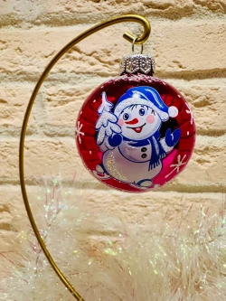 Елочный шар "Снеговичок " 6 см