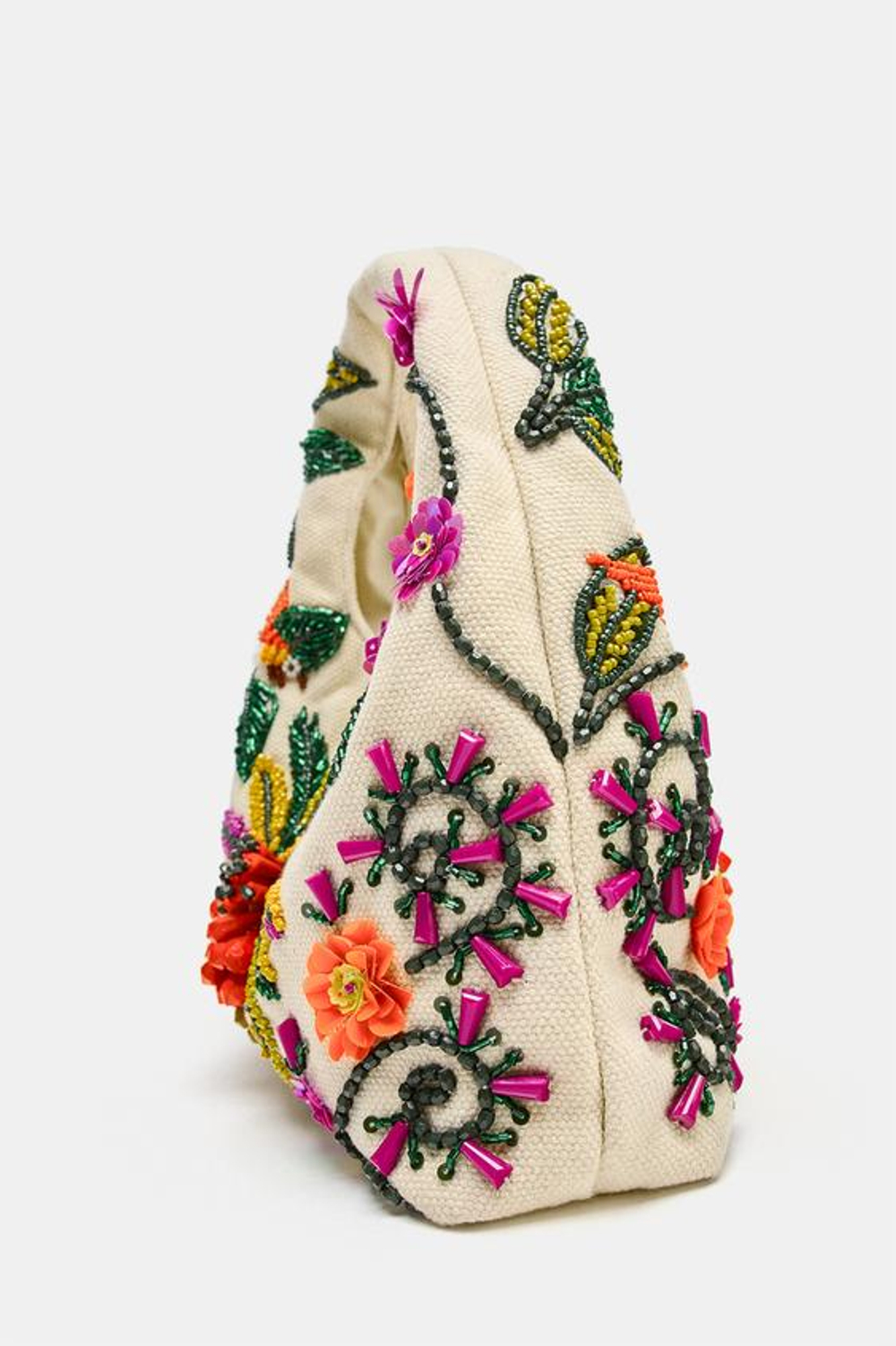 ZARA СУМКА С ПРИНТОМ И БУСИНАМИ, РАЗНОЦВЕТНЫЙ