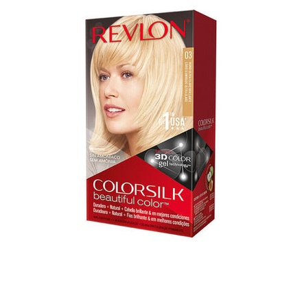 Revlon ColorSilk Beautiful Color No. 03 Ultra Light Blonde Стойкая краска для волос без аммиака, оттенок ультра светлый блондин