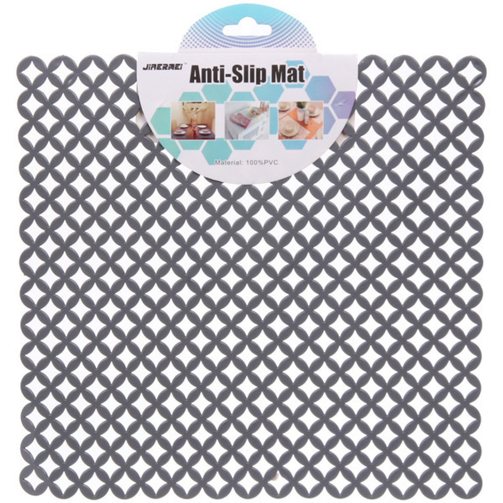 Коврик для раковины «Плетенка» 30*28см серый