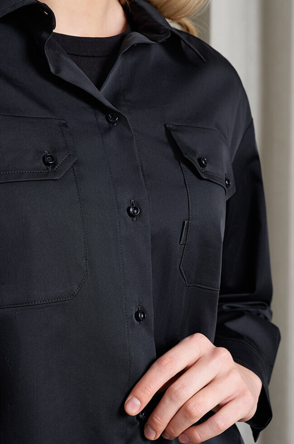 22885 Блузка женская (черный)