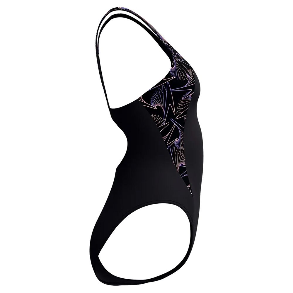 Купальник SPEEDO Hyperboom Splice Muscleback, 8-1347018692, р.34 (рос.46),полиэстер, ПБТ, чер-сирен