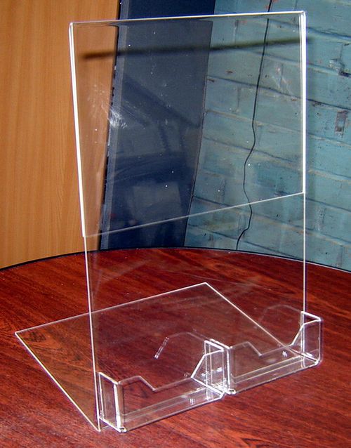 Менюхолдер тейбл тент А4 L-образный и 2 визитницы