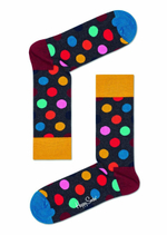 Черные носки Big Dot Sock в цветной горох (Размер: 25) (Цвет: черный)