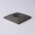 Розетка с заземлением и шторками серо-коричневый