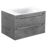 Тумба под раковину Vincea Fine 800 подвесная, 2 выкатных ящика soft close, Beton