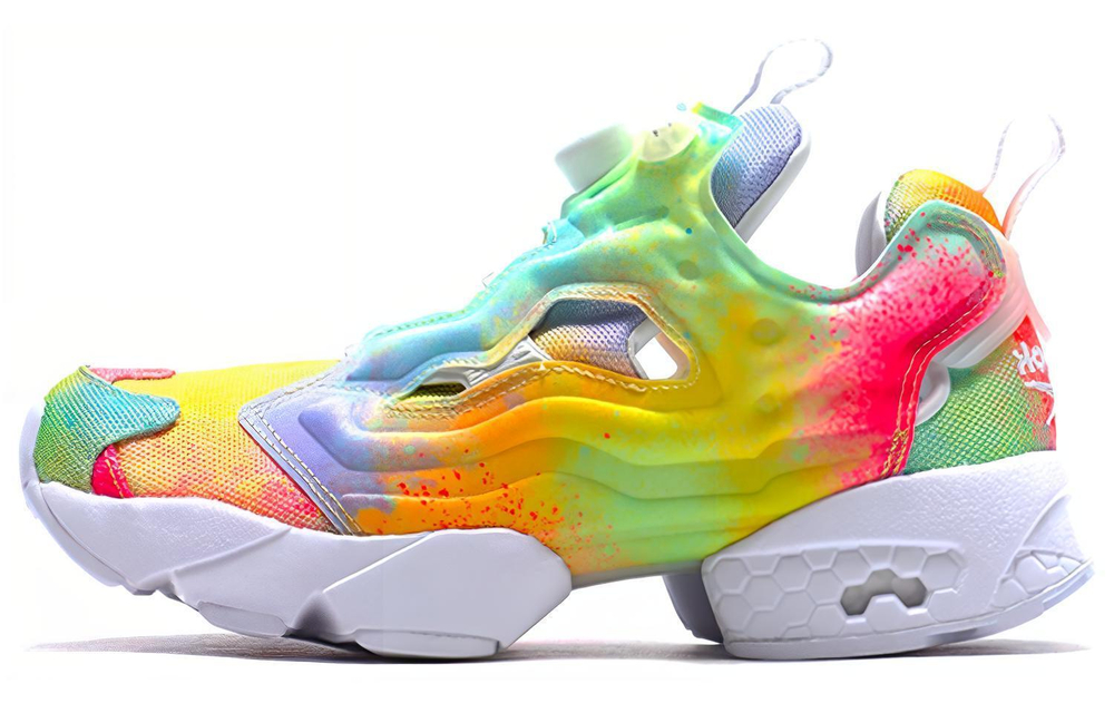 Reebok Instapump Fury Lightweight Low Top Sneakers Tie Dye