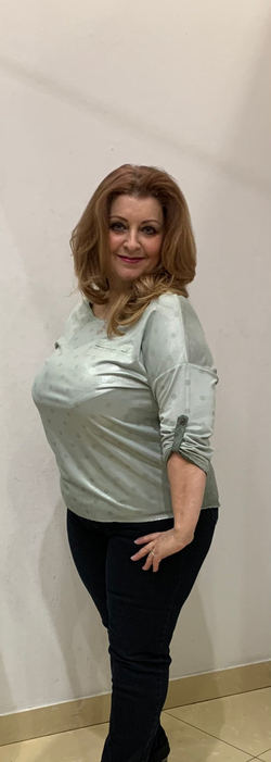 Нарядный блестящий по лицевой стороне блузон