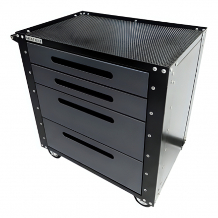 Инструментальная тележка GWT-G4 Great Wolf 4 ящика, колеса с тормозом, серая