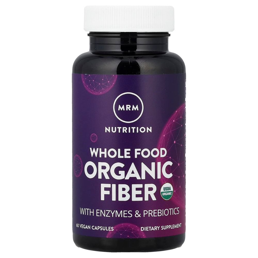 MRM Nutrition, цельнопищевая органическая клетчатка, 60 веганских капсул