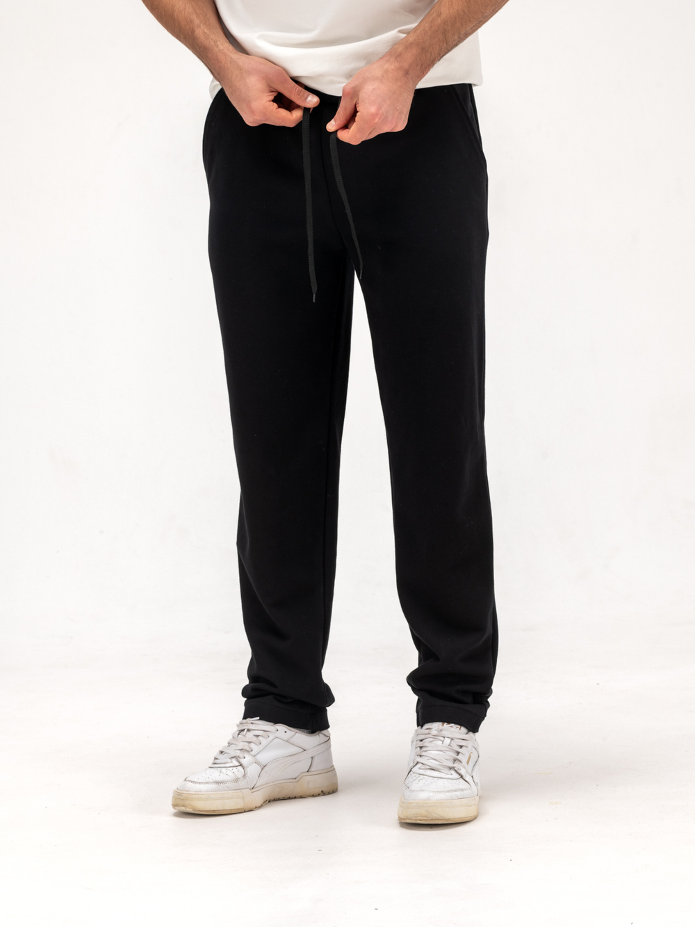 Брюки спортивные прямые без начеса. Уголь.