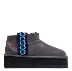 UGG Classic Ultra Mini Braid Platform Grey