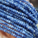 Кианит природный, бусины рондель 4.7×3.2мм, ювелирная грань