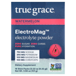 True Grace, ElectroMag™, электролитный порошок, со вкусом арбуза, 16 пакетиков по 6,32 г (0,22 унции)