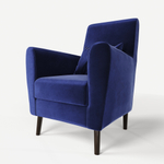 Кресло мягкое Грэйс Z-15 (Синий) на высоких ножках с подлокотниками в гостиную, офис, зону ожидания, салон красоты.