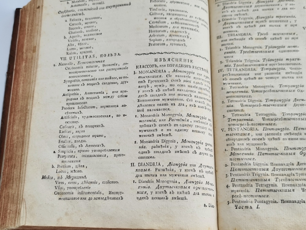 "Ботанический подробный словарь или травник. Часть 1". Андрей Мейер. 1781 г.   Антикварная книга