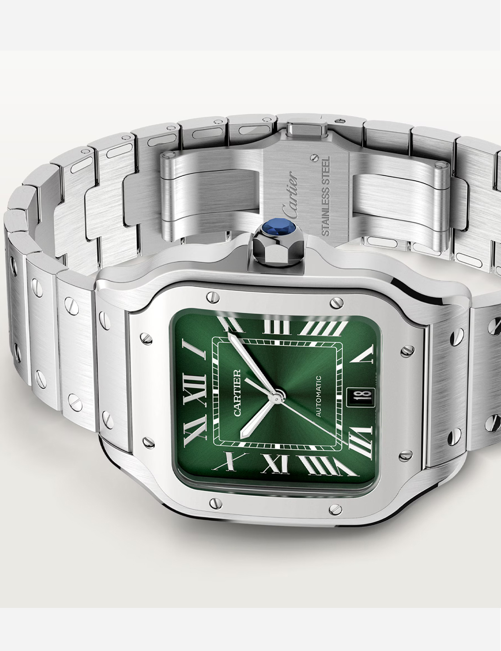 Наручные часы Cartier Santos L Green (WSSA0071)