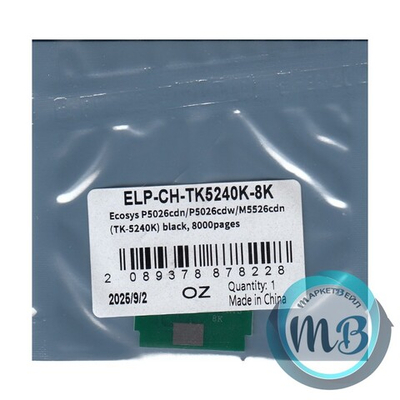 Чип ELP для картриджа Kyocera TK-5240K, Ecosys P5026cdn/P5026cdw/M5526cdn, Black (8K)