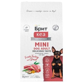  Сухой корм для взрослых собак мини пород Брит BRIT CARE Mini Adult Delicious Taste с индейкой и уткой 0,4кг
