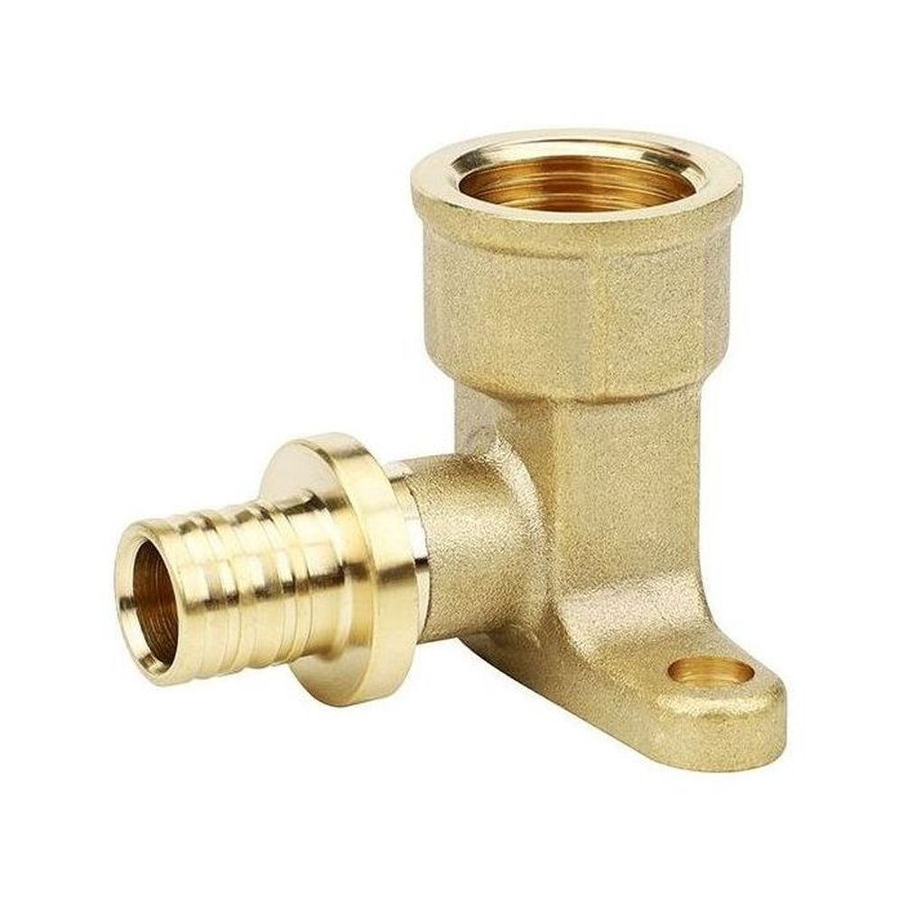 Угол латунный Varmega с внутренней резьбой и настенным креплением 20×½