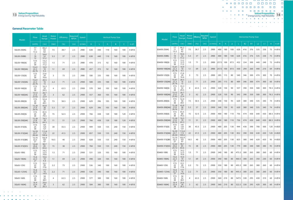 Циркуляционный насос с сухим ротором с фланцевым соединением серии SGW-G, Shimge (DN250)