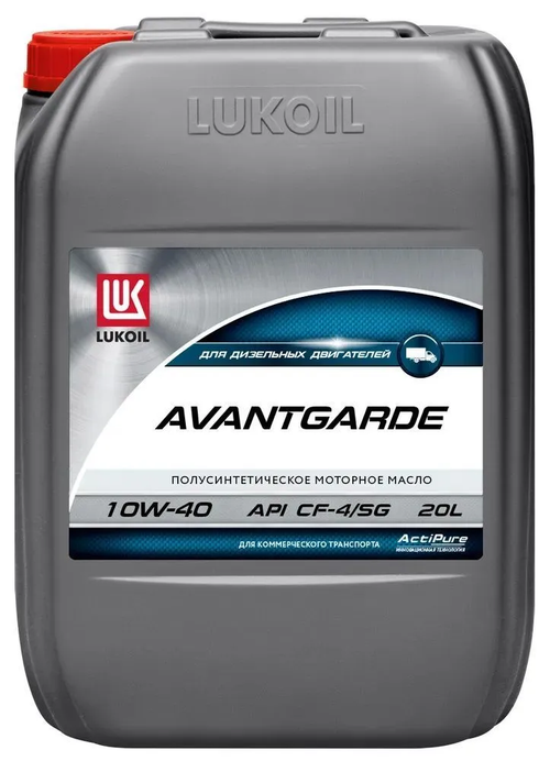 Моторное масло для дизелей Лукойл Авангард 10W-40, CF-4/SG, полусинтетическое, 20 л