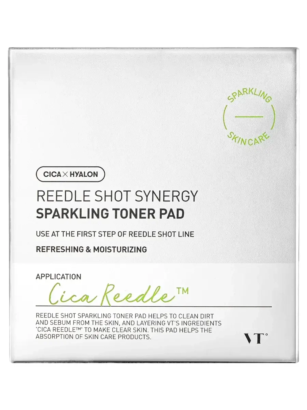 VT Cosmetics Отшелушивающие тонер-пэды с газированной водой и микроиглами Reedle Shot Synergy Sparkling Toner Pad 80 шт