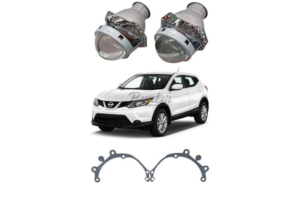 Готовый комплект для замены штатных линз Nissan Qashqai II дорестайлинг 2013-2019
