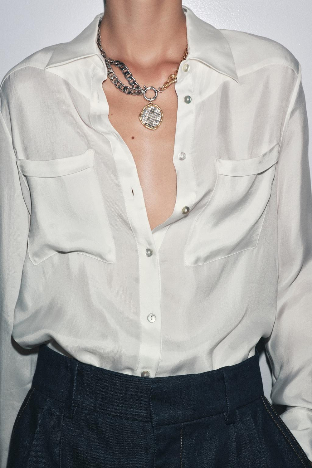 ZARA КОМБИНИРОВАННОЕ ОЖЕРЕЛЬЕ С МОНЕТАМИ, ЗОЛОТОЙ/СЕРЕБРЯНЫЙ