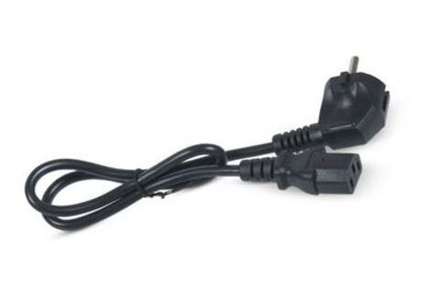 Кабель питания RIPO  3.0м, Schuko-C13 (3*0.75 mm2)  10A, черный, угловая вилка, с заземлением