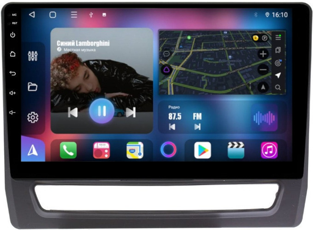 Магнитола для Mitsubishi ASX 2020+ (ШГУ 8", рамка тип 1) - FarCar 3019M монитор 10.36" QLED на Android 14, TS18, CarPlay, 4G SIM-слот